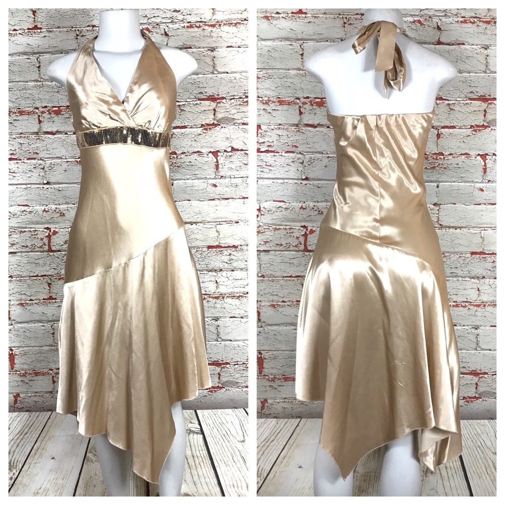 Speechless Dress 3 Halter Sequins Fairycore Y2K Party Prom Asymmetrical Festival